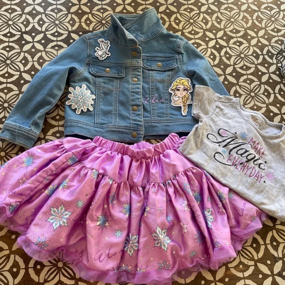Frozen 3 Piece Tutu Jacket Outfit sz 2t